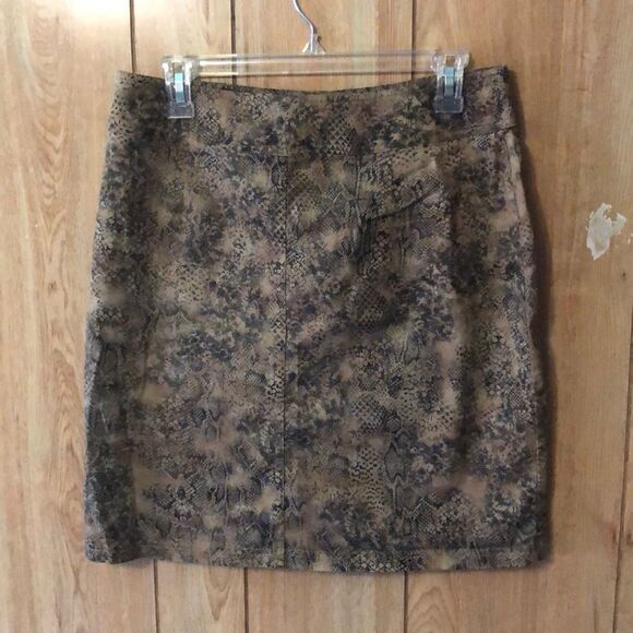 Chico's Brown Snakeskin Print Pencil Skirt 1.5 Medium - Picture 7 of 13